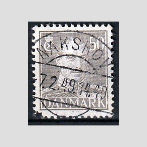 FRIMRKER DANMARK | 1945 - AFA 289 - Chr. X 50 re gr - Lux Stemplet