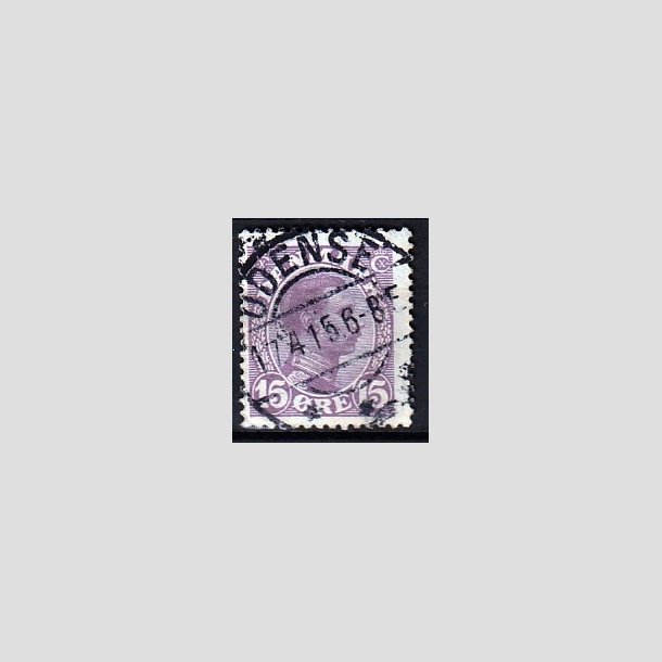 FRIMRKER DANMARK | 1913 - AFA 70 - Chr. X 15 re violet - Pragt Stemplet