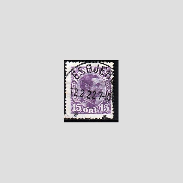 FRIMRKER DANMARK | 1913 - AFA 70 - Chr. X 15 re violet - Pragt Stemplet