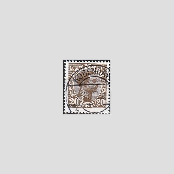 FRIMRKER DANMARK | 1921-22 - AFA 125 - Chr. X 20 re brun - Lux Stemplet