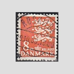 FRIMRKER DANMARK | 1979 - AFA 681 - Rigsvben 8 Kr. orange - Pragt Stemplet Roskilde