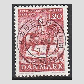 FRIM�RKER DANMARK | 1978 - AFA 656 - Fredriksborgmuseet - 1,20 Kr. r�d - Pragt Stemplet