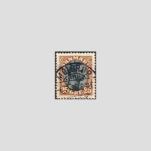 FRIMRKER DANMARK | 1918-20 - AFA 101 - Chr. X 25 re brun/sort - Lux Stemplet