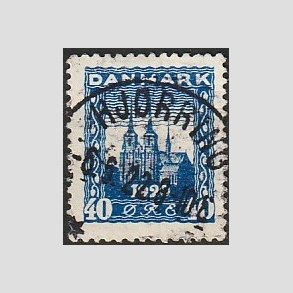 FRIM�RKER DANMARK | 1921 - AFA 116 - Genforening 40 �re bl� - Lux Stemplet 