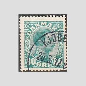 FRIMRKER DANMARK | 1915 - AFA 84 - Chr. X 80 re blgrn - Lux Stemplet