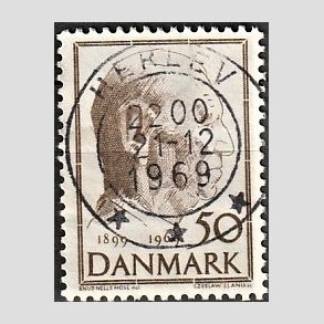 FRIM�RKER DANMARK | 1969 - AFA 480 - Fredrik IX 70 �r - 50 �re brun - Pragt Stemplet