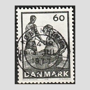 FRIM�RKER DANMARK | 1976 - AFA 627 - Dansk glasproduktion - 60 �re gr�sort - Pragt Stemplet