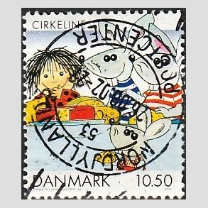 FRIMRKER DANMARK | 2002 - AFA 1310 - Danske tegneserier - 10,50 Kr. Cirkeline - Pragt Stemplet