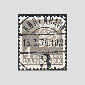 FRIMRKER DANMARK | 1969 - AFA 487 - Rigsvben 4 Kr. gr - Pragt Stemplet Kbenhavn