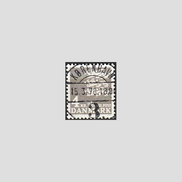 FRIMRKER DANMARK | 1969 - AFA 487 - Rigsvben 4 Kr. gr - Pragt Stemplet Kbenhavn