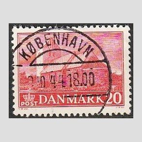 FRIM�RKER DANMARK | 1944 - AFA 287 - Landsbykirker - 20 �re r�d - Pragt Stemplet