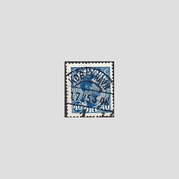 FRIMRKER DANMARK | 1921-22 - AFA 128 - Chr. X 40 re bl - Lux Stemplet "KBENHAVN"