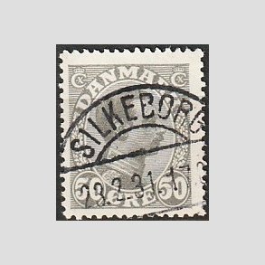FRIMRKER DANMARK | 1921-22 - AFA 129a - Chr. X 50 re gr - Lux Stemplet 