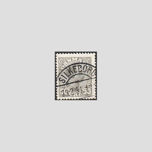 FRIMRKER DANMARK | 1921-22 - AFA 129a - Chr. X 50 re gr - Lux Stemplet "SILKEBORG"