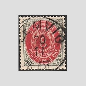 FRIM�RKER DANMARK | 1875 - AFA 25 - 8 �re gr�/r�d - Lux Stemplet 