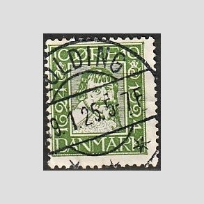 FRIM�RKER DANMARK | 1924 - AFA 134 - Postjubil�um 10 �re gr�n - Lux Stemplet