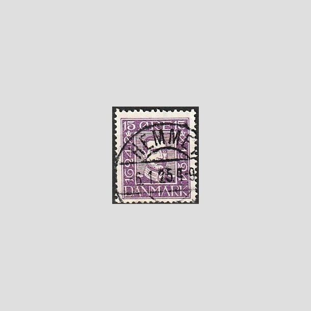 FRIMRKER DANMARK | 1924 - AFA 136 - Postjubilum 15 re violet - Lux Stemplet