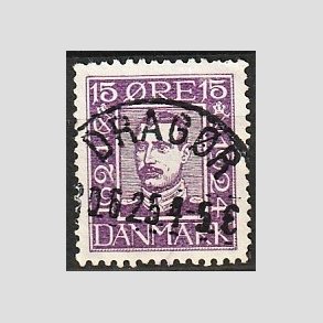 FRIM�RKER DANMARK | 1924 - AFA 139 - 15 �re violet - Pragt Stemplet 