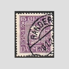 FRIM�RKER DANMARK | 1924 - AFA 139 - 15 �re violet - Lux Stemplet 