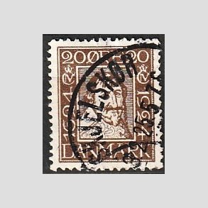 FRIM�RKER DANMARK | 1924 - AFA 142 - Postjubil�um 20 �re brun - Lux Stemplet