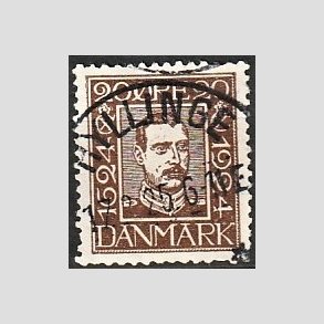 FRIM�RKER DANMARK | 1924 - AFA 140 - Postjubil�um 20 �re brun - Lux Stemplet Hyllinge