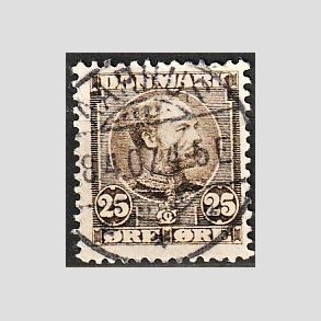 FRIMRKER DANMARK | 1904-05 - AFA 49 - Chr. IX 25 re grbrun - Lux Stemplet 