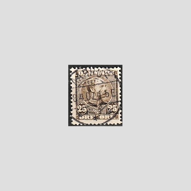 FRIMRKER DANMARK | 1904-05 - AFA 49 - Chr. IX 25 re grbrun - Lux Stemplet "AARHUS"