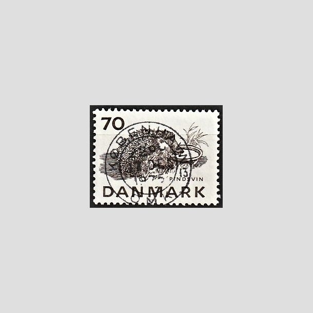 FRIMRKER DANMARK | 1975 - AFA 602 - Truede dyr - 70 re brun - Pragt Stemplet