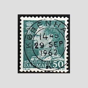 FRIMRKER DANMARK | 1961-62 - AFA 397 - Fr. IX 50 re blgrn - Pragt Stemplet
