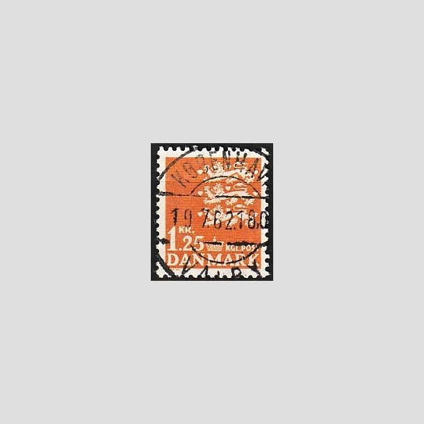 FRIMRKER DANMARK | 1962 - AFA 404 - Rigsvben 1,25 Kr. orange - Lux Stemplet