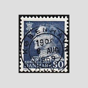 FRIMRKER DANMARK | 1965 - AFA 433 - Fr. IX 80 re bl - Pragt Stemplet Kbenhavn