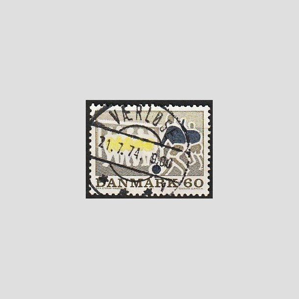 FRIMRKER DANMARK | 1971 - AFA 518 - Sportsudgave - 60 re groliv/mrkbl/gul - Lux Stemplet