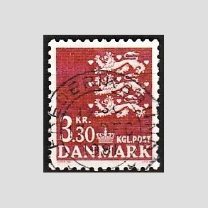 FRIMRKER DANMARK | 1981 - AFA 722 - Rigsvben 3,30 Kr. rdbrun - Lux Stemplet