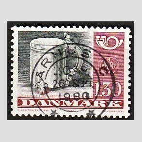FRIM�RKER DANMARK | 1980 - AFA 704 - F�llesnordisk udgave - 1.30 Kr.r�d/sort - Pragt Stemplet