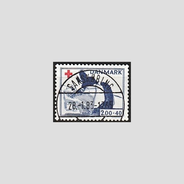 FRIMRKER DANMARK | 1983 - AFA 764 - Dansk Rde Kors - 2,00 Kr. + 40 re rd/bl - Pragt Stemplet