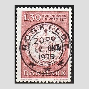 FRIMRKER DANMARK | 1979 - AFA 673 - Kbenhavns universitet 500 r - 1,30 Kr. rd - Pragt Stemplet Roskilde