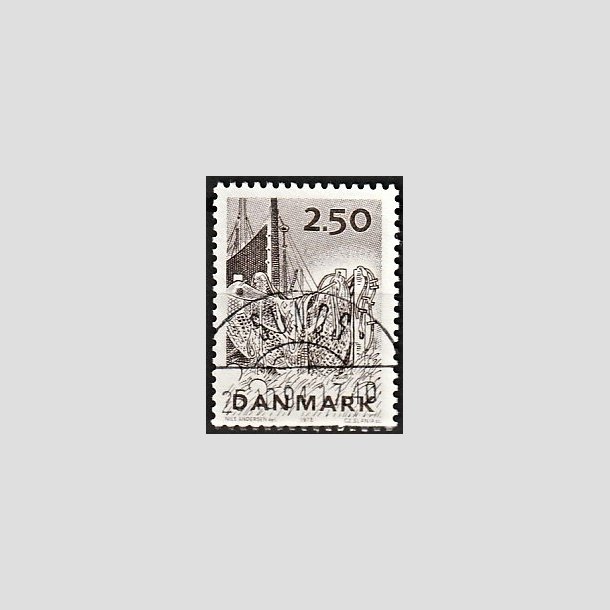 FRIMRKER DANMARK | 1978 - AFA 667 - Dansk fiskeri - 2,50 Kr. brun - Pragt Stemplet