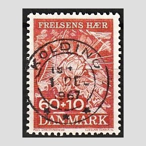 FRIMRKER DANMARK | 1967 - AFA 467 - Frelsens Hr - 60 + 10 re brunrd - Pragt Stemplet