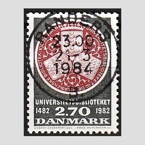 FRIMRKER DANMARK | 1982 - AFA 763 - Universitetsbiblioteket 500 r. - 2,70 Kr. sortgr/rd - Pragt Stemplet Randers