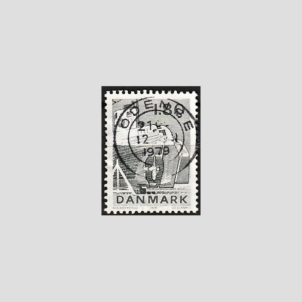 FRIMRKER DANMARK | 1978 - AFA 666 - Dansk fiskeri - 1,80 Kr. sortgrn - Pragt Stemplet