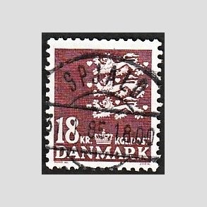 FRIMRKER DANMARK | 1985 - AFA 823 - Rigsvben 18 Kr. brun - Pragt Stemplet