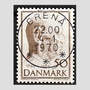 FRIM�RKER DANMARK | 1969 - AFA 480 - Fredrik IX 70 �r - 50 �re brun - Pragt Stemplet Gren�