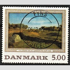 FRIMRKER DANMARK | 1992 - AFA 1032 - Maleriserie 5. - 5,00 Kr. J. Th. Lundbye - Pragt Stemplet