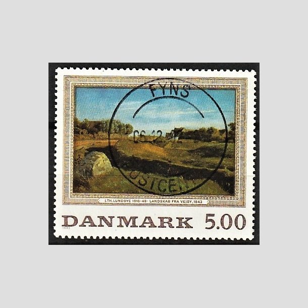 FRIMRKER DANMARK | 1992 - AFA 1032 - Maleriserie 5. - 5,00 Kr. J. Th. Lundbye - Pragt Stemplet