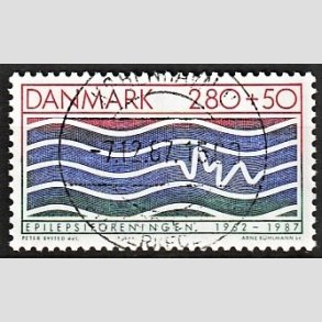 FRIMRKER DANMARK | 1987 - AFA 890 - Kunst - 2,80 Kr. + re brunrd/bl/grn - Lux Stemplet