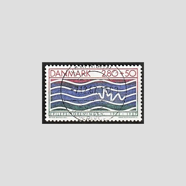 FRIMRKER DANMARK | 1987 - AFA 890 - Kunst - 2,80 Kr. + re brunrd/bl/grn - Lux Stemplet