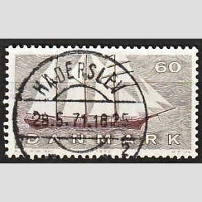 FRIM�RKER DANMARK | 1970 - AFA 505 - Dansk Skibsfart - 60 �re gr�oliv/r�dbrun - Pragt Stemplet