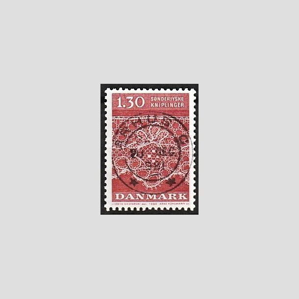 FRIMRKER DANMARK | 1980 - AFA 712 - Snderjyske kniplinger - 1,30 Kr. rd - Pragt Stemplet