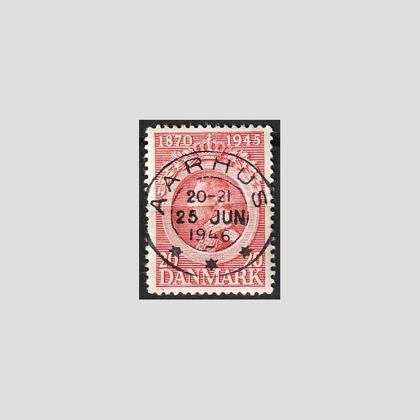 FRIMRKER DANMARK | 1945 - AFA 291 - Chr. X 75 r 20 re rd - Pragt Stemplet Aarhus