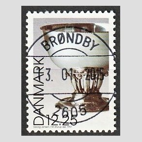 FRIMRKER DANMARK | 1997 - AFA 1163 - Dansk design - 12,25 Kr. Georg Jensen slvskl flerfarvet - Pragt Stemplet